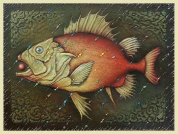 "Fish No. 2" oil on canvas 30x40cm. Petran Vladimir