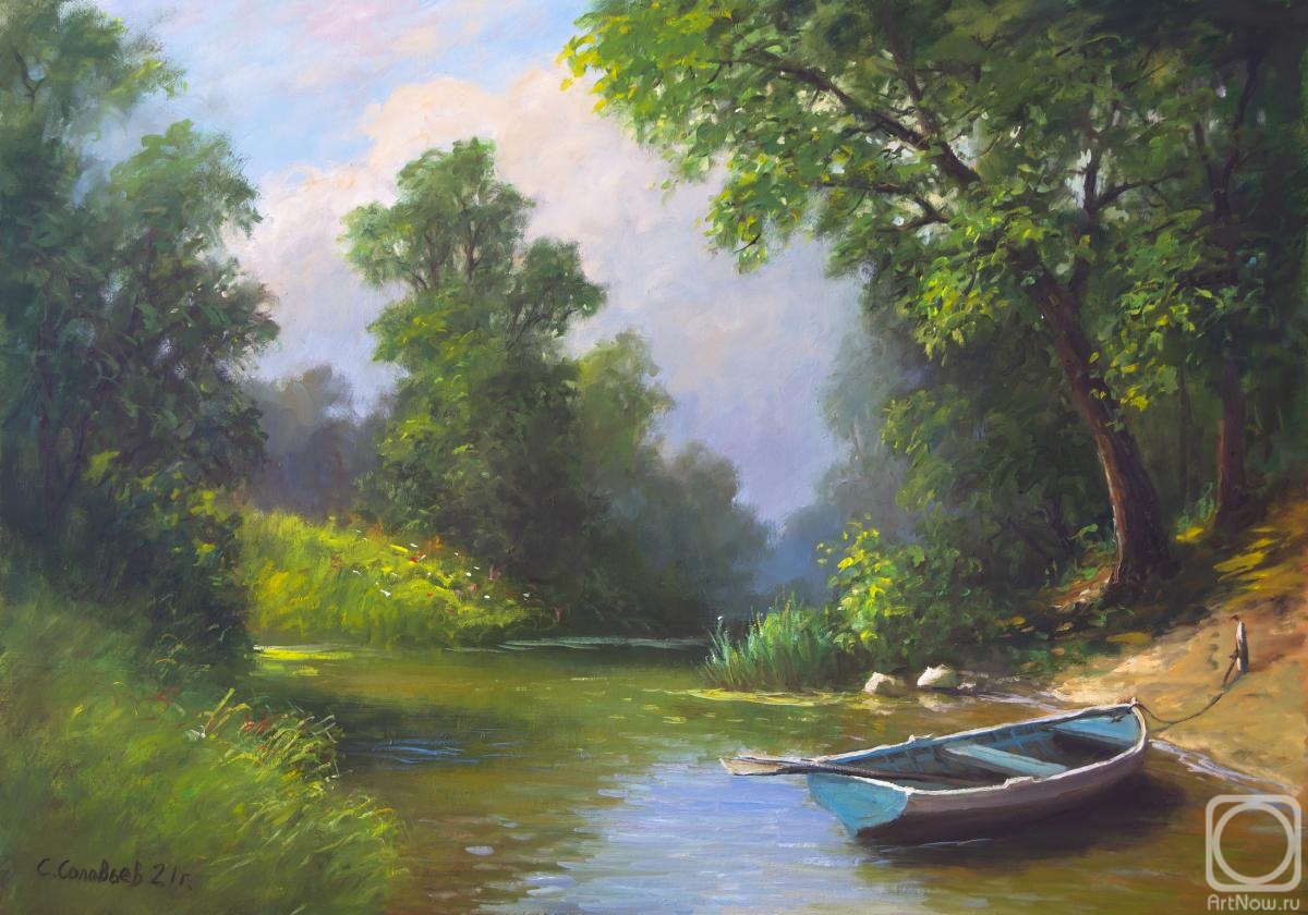 Solovyev Sergey. Landscape with a boat