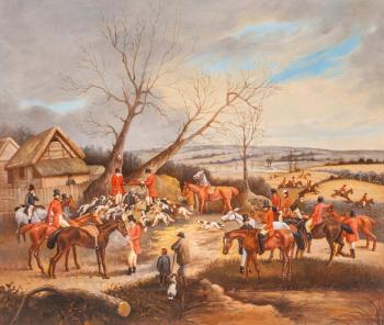 Copy of Henry Thomas Alken's painting. Hunting Scene N2