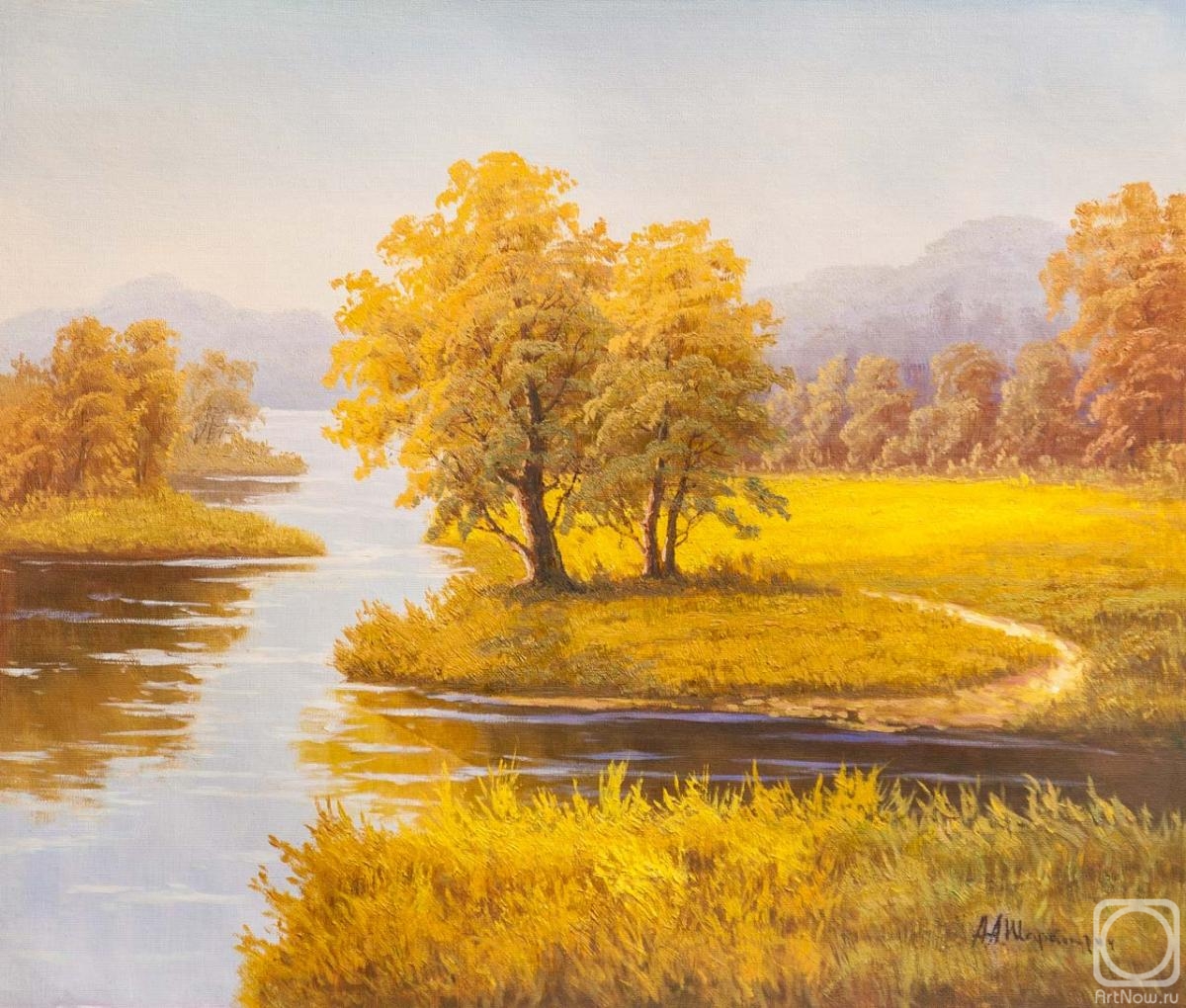 Sharabarin Andrey. Autumn pastoral. On the river bank