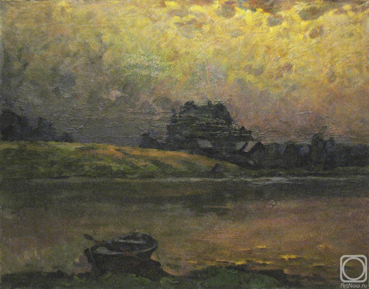 Belikov Vasilij. Evening on the river after a summer storm