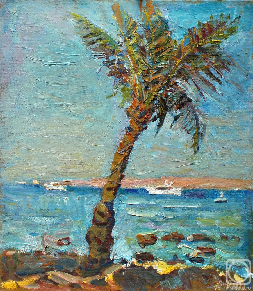 Zhukova Juliya. Palm tree on the shore of the red sea