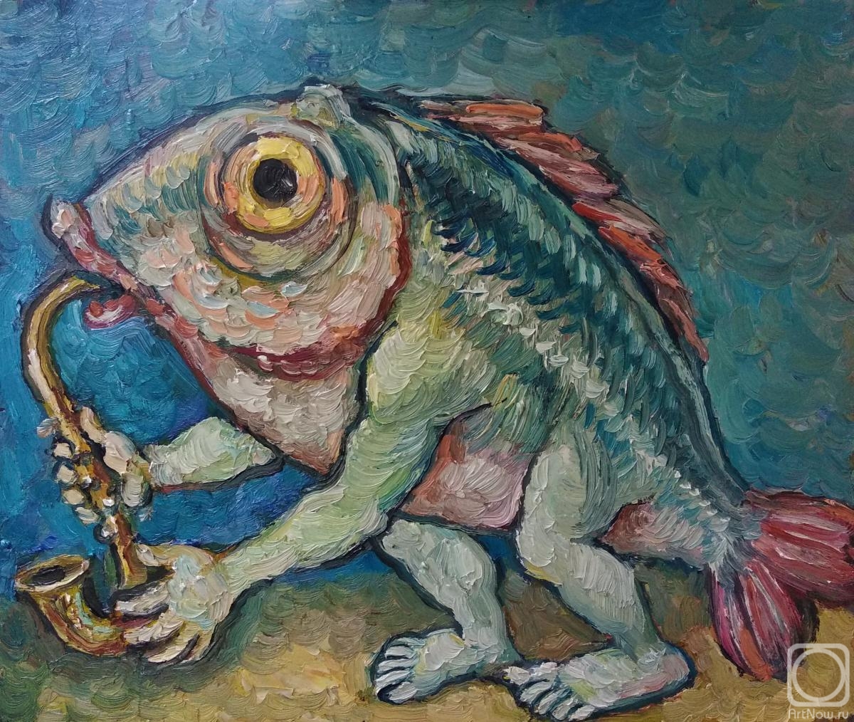 Yaguzhinskaya Anna. Fish on sax