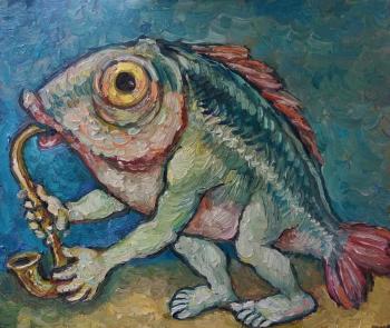 Fish on sax. Yaguzhinskaya Anna