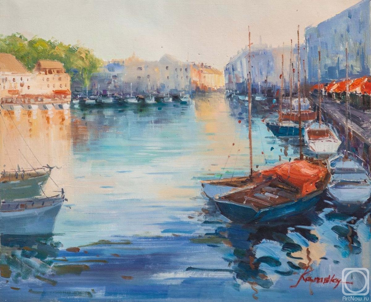 Kamskij Savelij. Boats in the port. Sketches N2