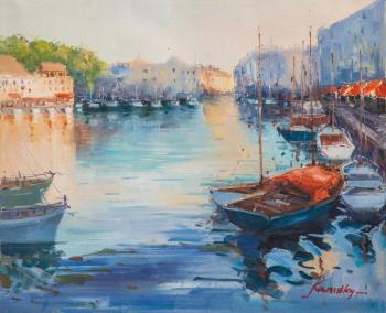 Boats in the port. Sketches N2. Kamskij Savelij