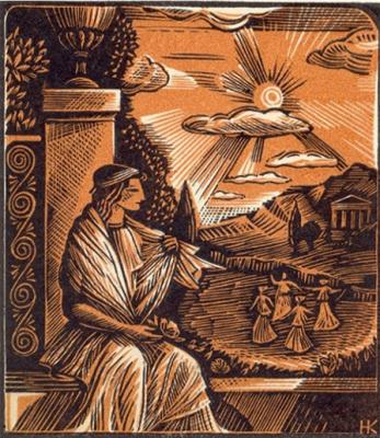 Illustration for the book of lyrics by Sappho. kofanov Nikolay