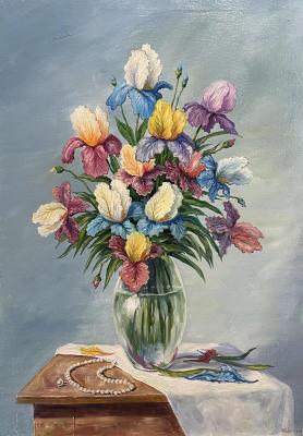 Irises in a vase