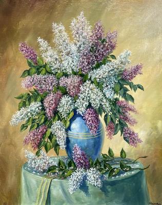 Gaynullin Fuat Rifkatovich. Lilac in a blue vase