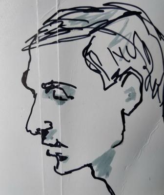 Sketch of a male profile. Yaguzhinskaya Anna