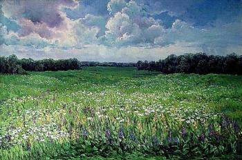 Meadow after rain (Realistic Painting). Khon Andrey