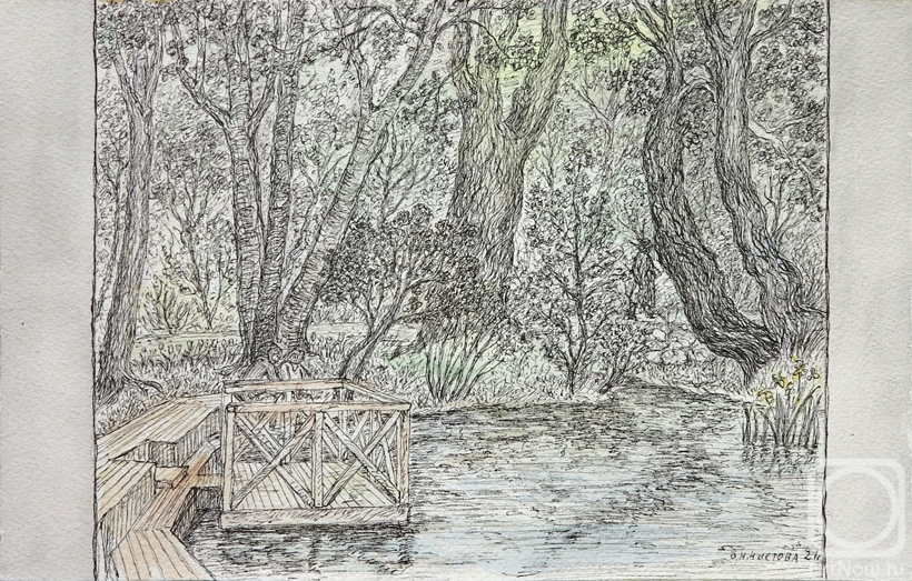 Chistova Olga. Pond in the Apothecary's garden