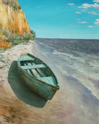 Boat on the shore (Stony Shore). Volosov Vladmir