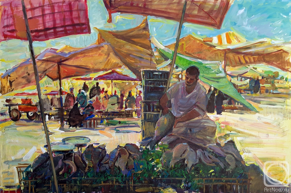 Zhukova Juliya. Fish seller. Market in Luxor
