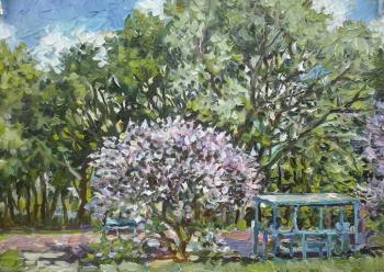 May. Lilac bush. Yaguzhinskaya Anna