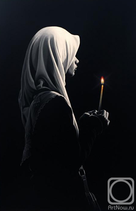 Ebzeev Shaharbi. Girl with a candle