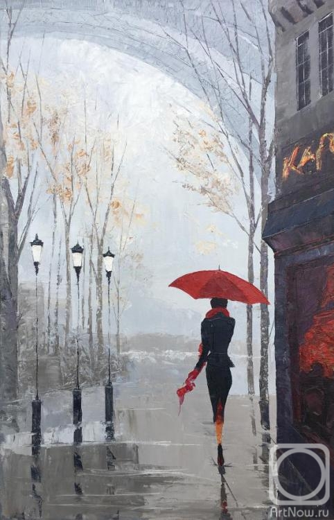 Ebzeev Shaharbi. Girl with an umbrella