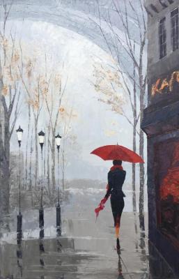 Girl with an umbrella. Ebzeev Shaharbi