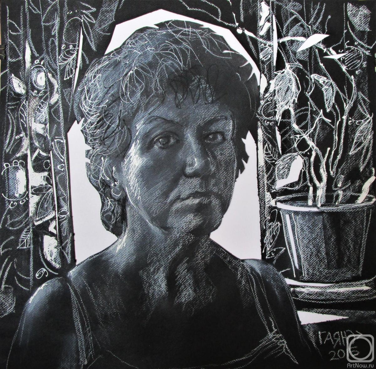 Dobrovolskaya Gayane. Self-portrait in front of a window