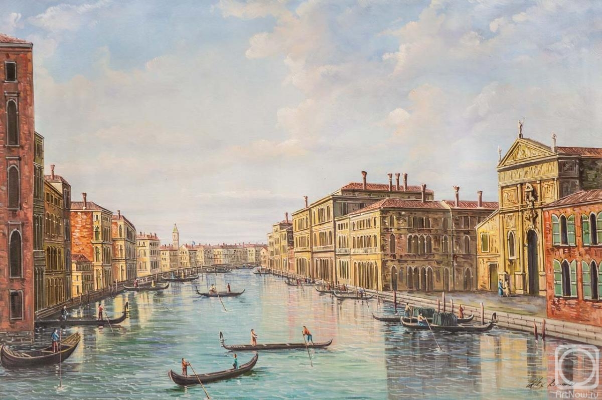 Romm Alexandr. Free copy of A. Canaletto's painting. The Grand Canal, Venice, View from the South-East