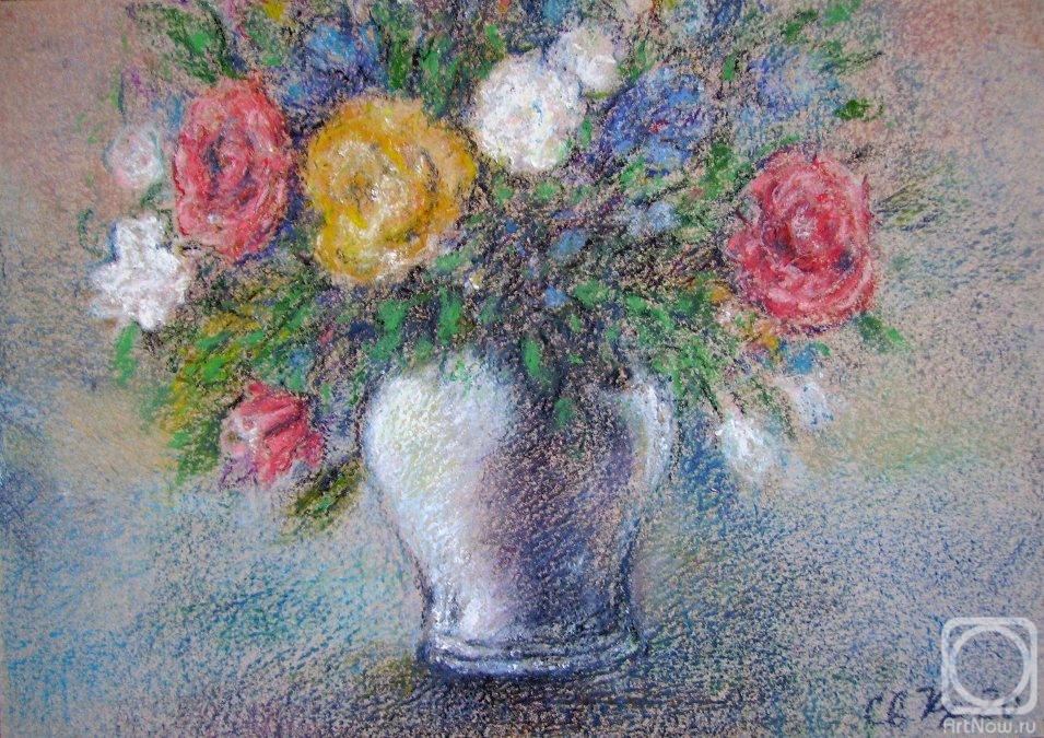 Kyrskov Svjatoslav. Bouquet in a white vase