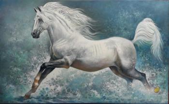 White horse. Kharabadze Teimuraz
