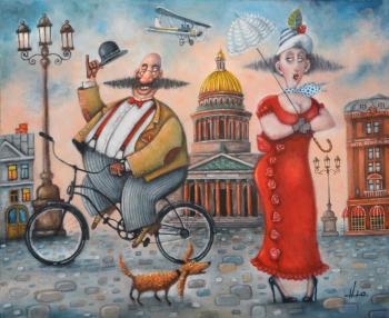 St-Petersburg Bonjour (Painting In Vintage Style). Namestnikov Yury