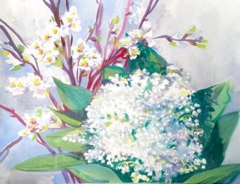 Lilies of the valley and cherries