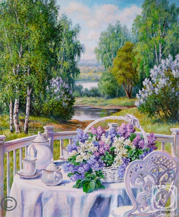 Samarskaya Helena. With a view of the summer