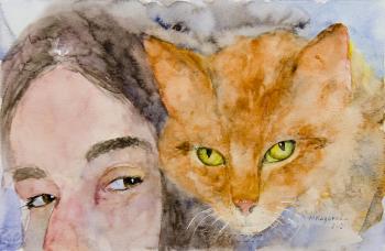 Man and Cat (  ). Kazakova Tatyana