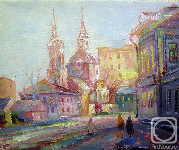 Gerasimov Vladimir. Moscow. New Basmannaya Street (Church of the Holy Apostles Peter and Paul)