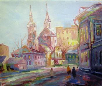 Moscow. New Basmannaya Street (Church of the Holy Apostles Peter and Paul)