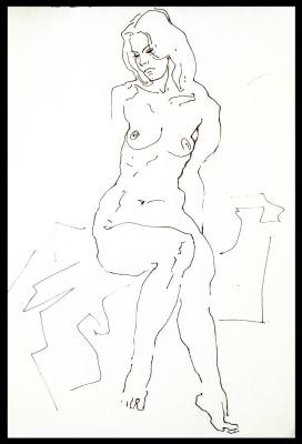 Sketch of a female figure. Isaev Gennadiy
