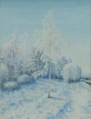 The snowy birches. Ilyushchenko Valentina