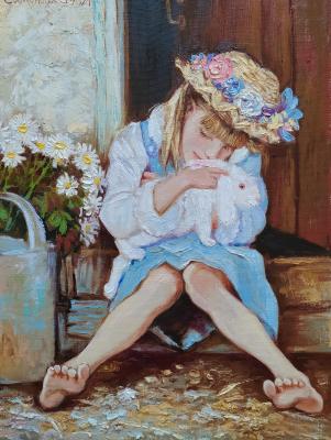 Girl with a rabbit. Simonova Olga