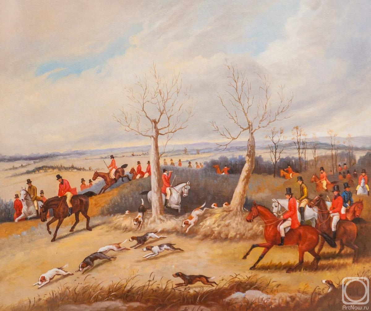Romm Alexandr. A copy of the picture of Henry Thomas Olken. Hunting Scene N3