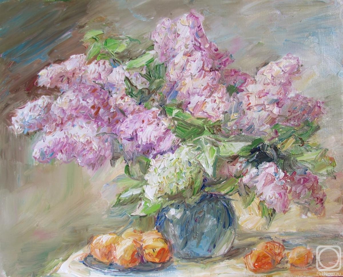 Novikova Marina. Lilac in a blue vase