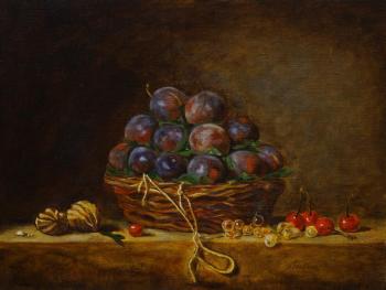 Still life with plums. Bogomilova Marya