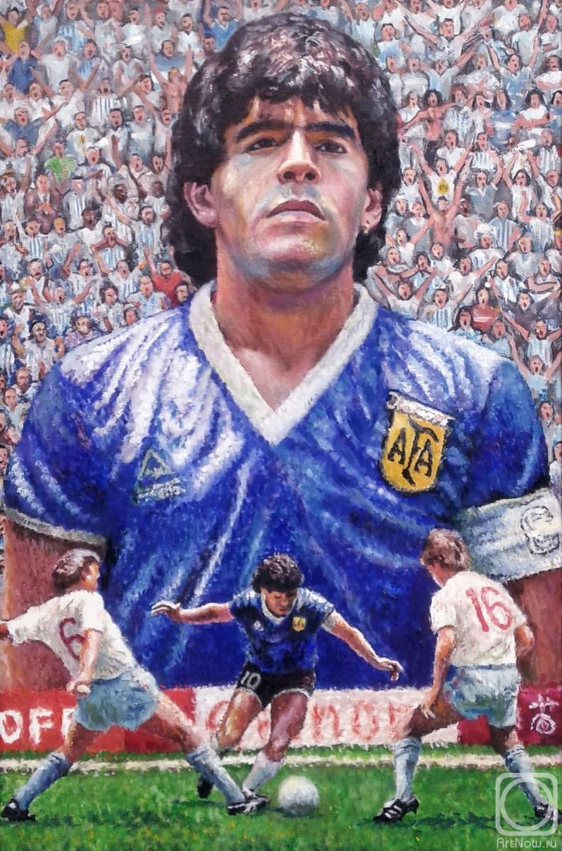 Baryshevskii Oleg. Goal of the Century. Portrait of Diego Maradona