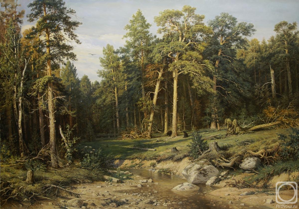 Aleksandrov Vladimir. A copy of the painting. Ivan Shishkin. Mast forest in Vyatka province