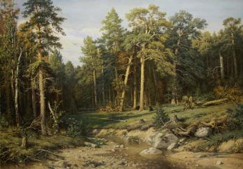 A copy of the painting. Ivan Shishkin. Mast forest in Vyatka province
