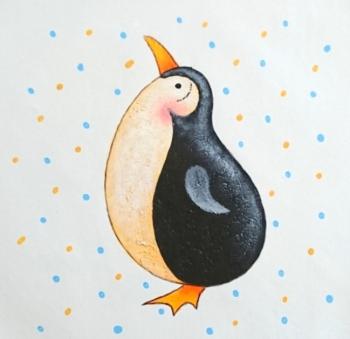 Painting Penguin. Bruno Tina
