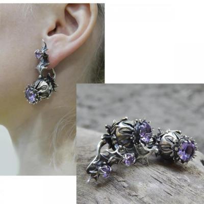 Thistle Earrings". Dementiev Sergey