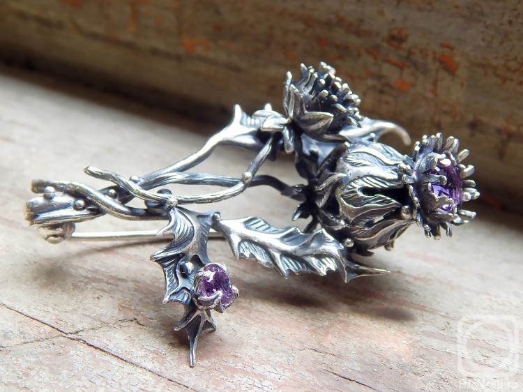 Dementiev Sergey. Brooch "Thistle"