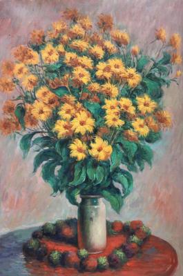 Copy of Claude Monet's painting. Jerusalem artichoke. Jerusalem artichoke, 1880. Kamskij Savelij