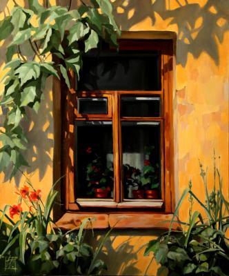 Away from the hustle and bustle (Geranium On Window). Bogdanova Irina