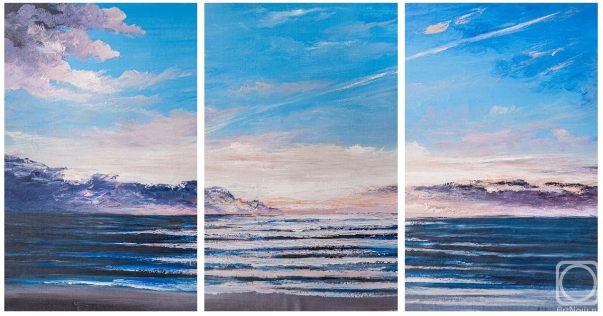 Dupree Brian. Dawn over the ocean. Triptych