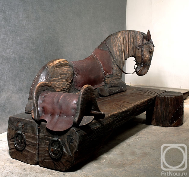 Potlov Vladimir. Horse bench with saddle
