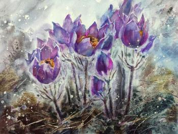 Breath of spring (Watercolor Snowdrops). Savinova Roza
