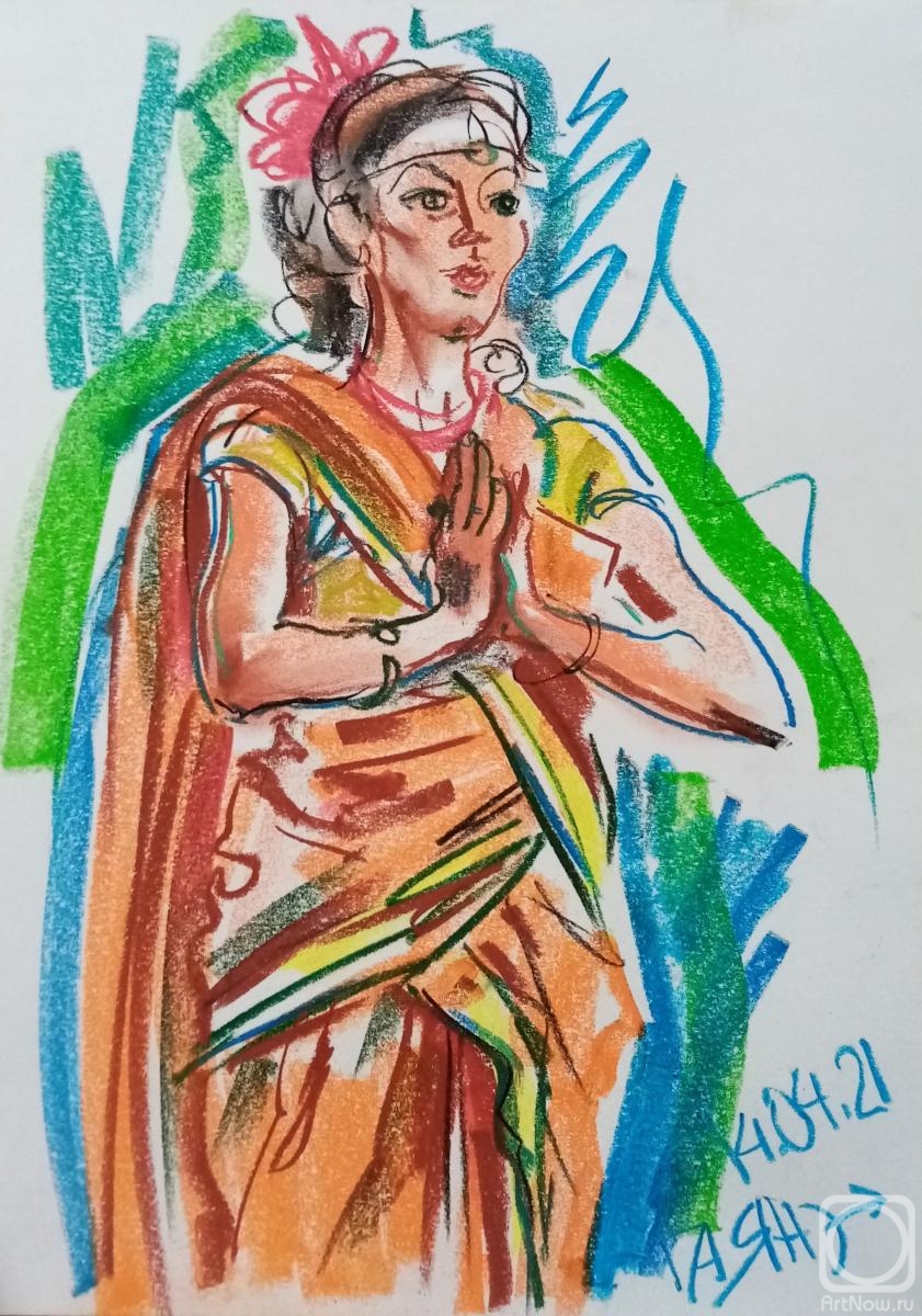Dobrovolskaya Gayane. Girl in indian costume